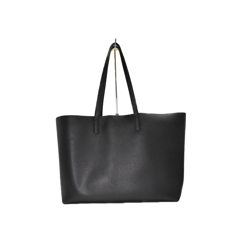SAINT LAURENT Sac Shopping Black Leather Tote Bag Fits documents work mothers - Picture 2 of 7